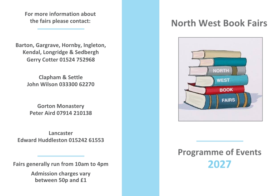 North West Book Fairs | 2027 Calendar