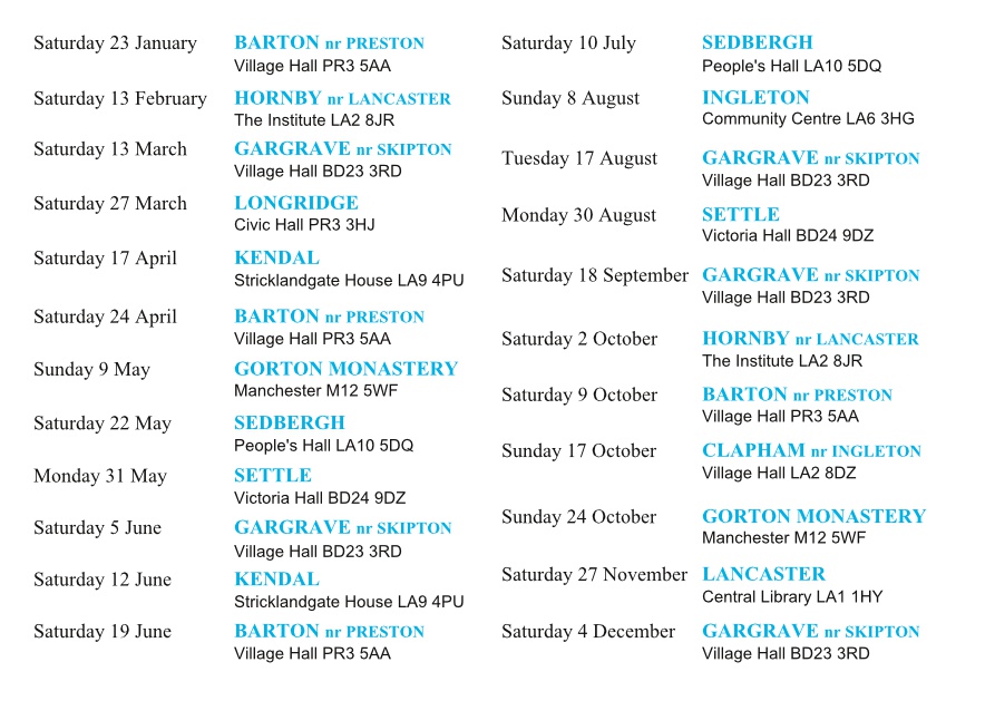 North West Book Fairs | 2027 Calendar