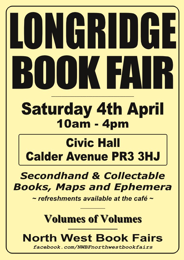 Longridge Book Fair | 4 April 2026 | Poster Longridge Book Fair | 4 April 2026 | Poster