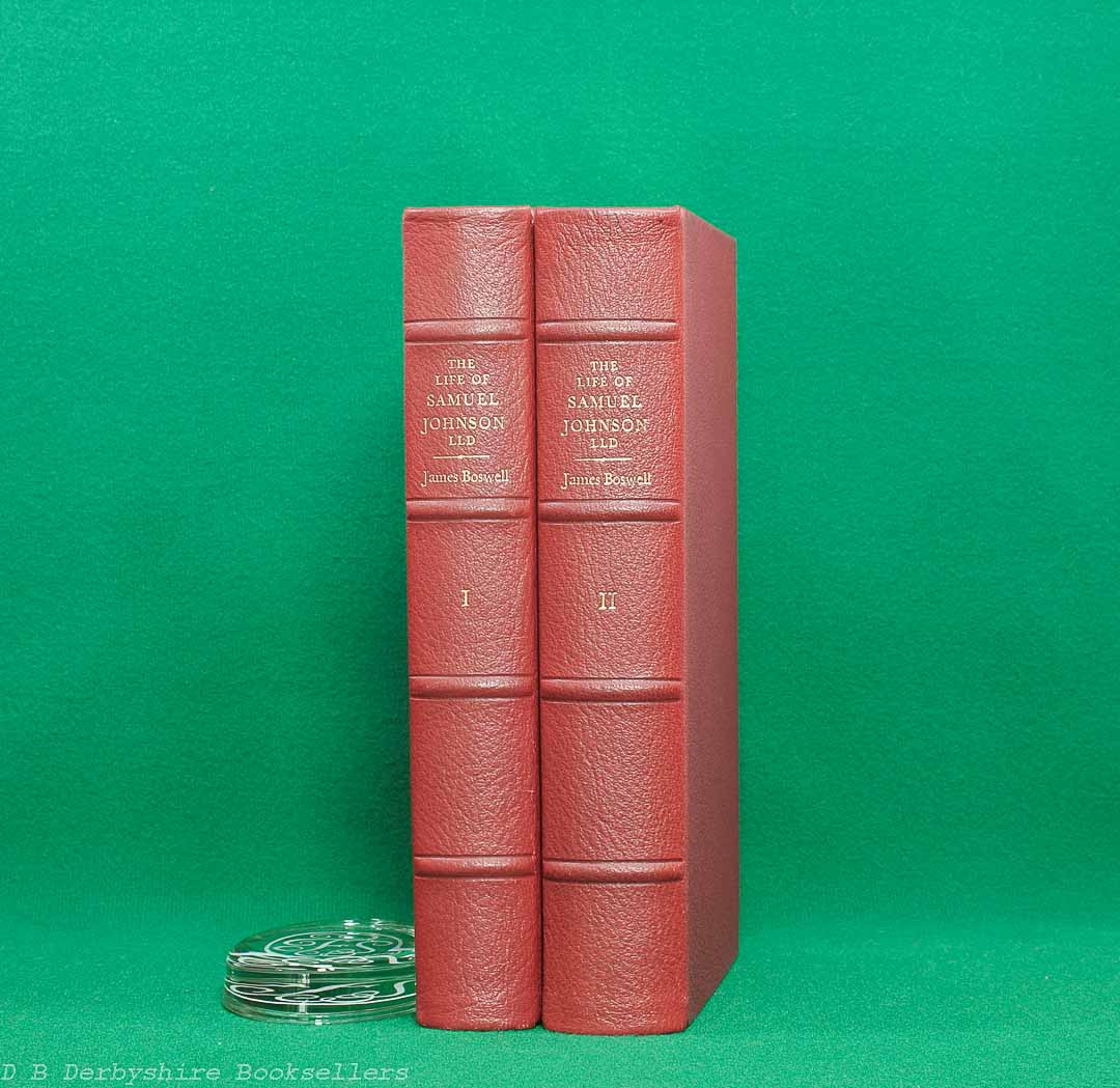 The Life of Samuel Johnson by James Boswell | The Folio Society, 1968 | Two Volumes in Red Leather Bindings